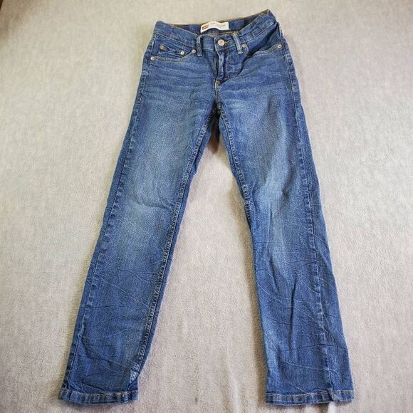 Levis 502 Jeans Womens 12 Reg Blue Stretch Medium Wash Taper Denim - Picture 1 of 9